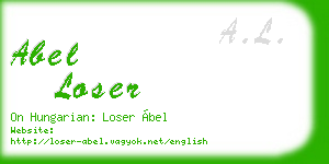 abel loser business card